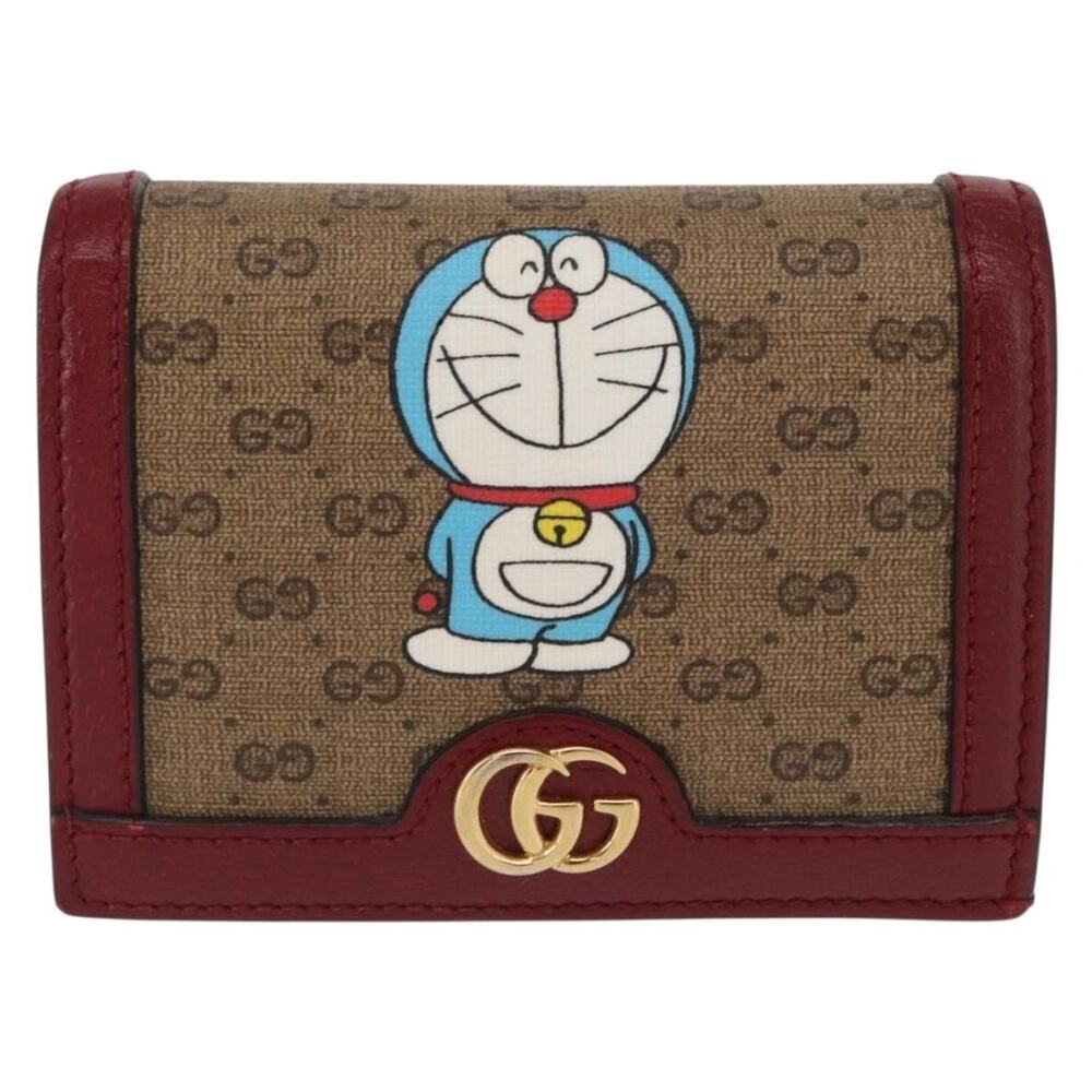 Gucci Micro GG Supreme Doraemon Wallet Beige